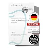 Uniquesmile Zahnaufhellung Whitening Strips - Testsieger 2024 - Bleaching Zähne - frei von Peroxid - Zahnaufhellung innovative Formel mit...