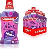 Colgate Mundspülung All In one 6x500 ml – für sofortige & anhaltende Frische und Kariesschutz – antibakterielle Mund- und Zahnreinigung ohne...