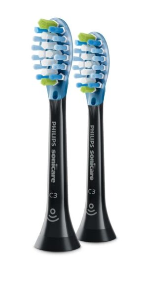 Philips Sonicare C3 Premium Plaque Defence Standard-Bürstenkopf schwarz HX9042/17 (2 Stück)